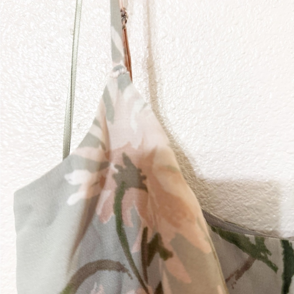 Reformation Catana Floral Georgette Drop Waist Maxi Dress Pergola Green Size 2 - Picture 8 of 12
